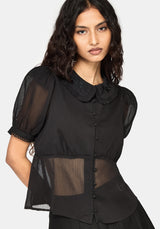 Sanct Embroidered Collar Blouse
