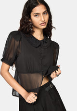 Sanct Embroidered Collar Blouse