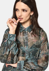 Thalassa Print Chiffon Shirt