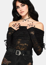 Demi Devore Ruched Off The Shoulder Top