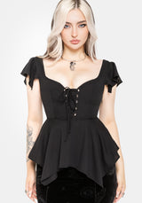 Stassi Lace Up Hanky Hem Top UK 6