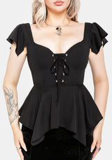 Stassi Lace Up Hanky Hem Top UK 6