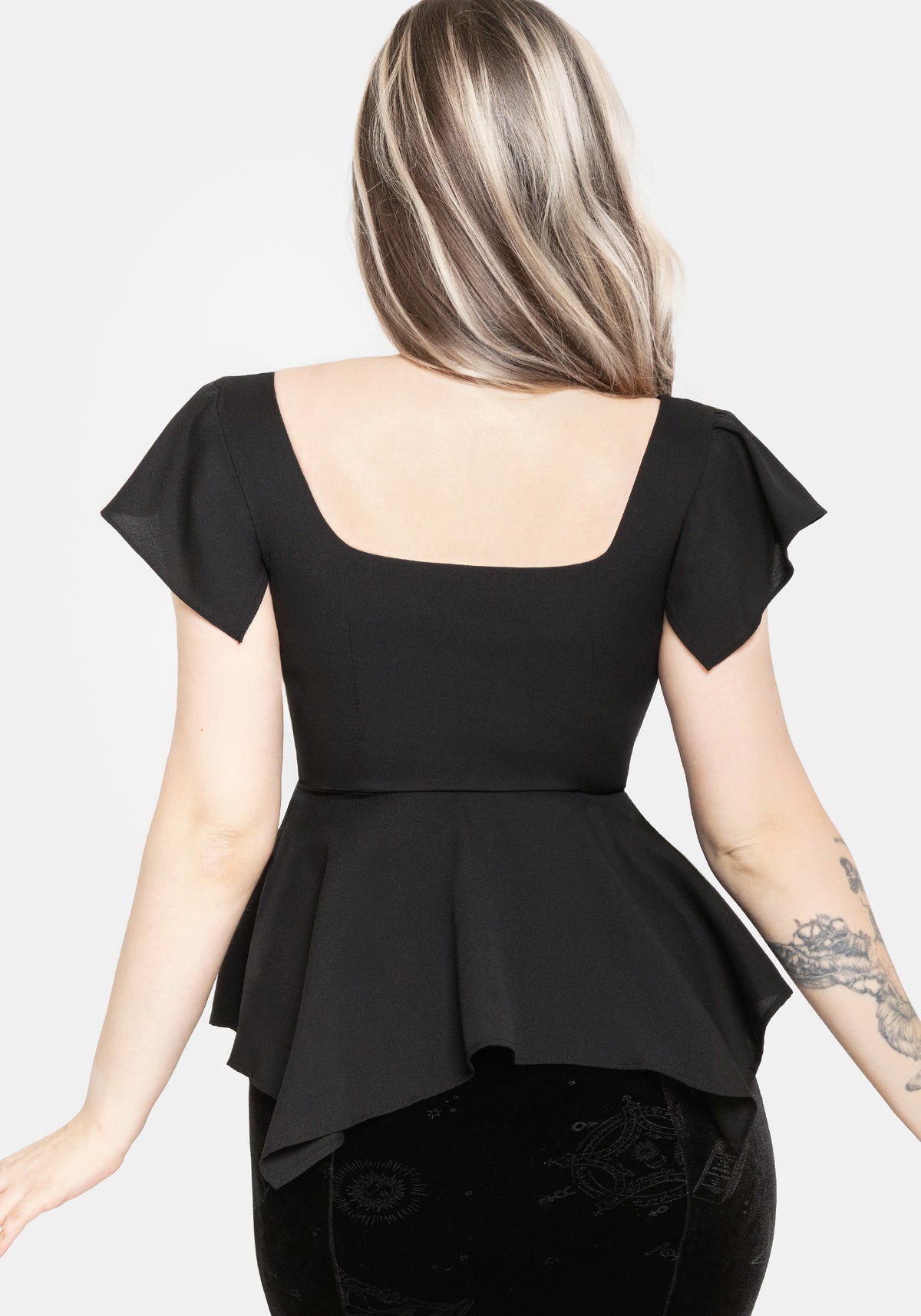 Stassi Lace Up Hanky Hem Top UK 6