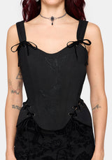Ember Moth Embroidered Corset Top