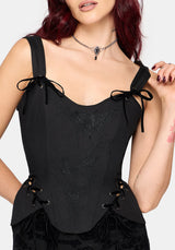 Ember Moth Embroidered Corset Top