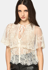 Ania Lace Cape Top