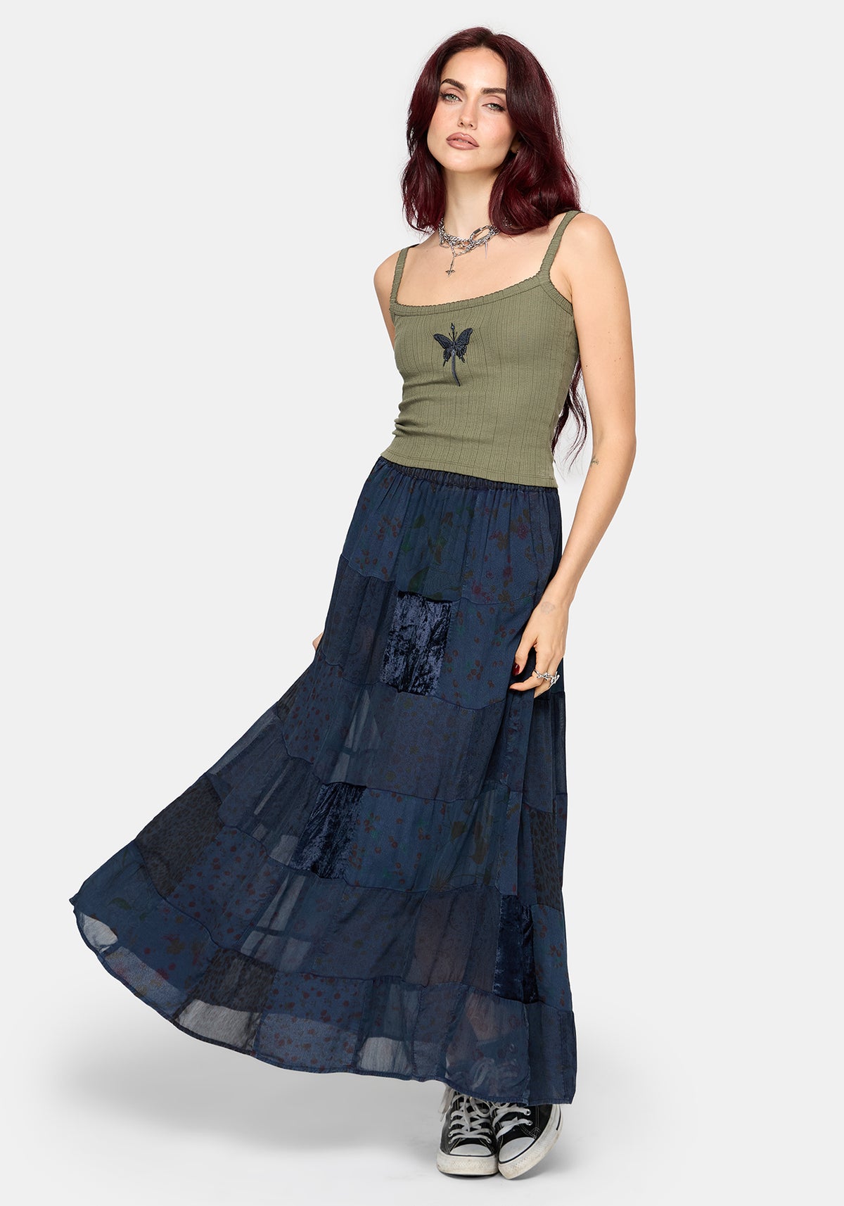 Lunar Sword Embroidered Pointelle Cami
