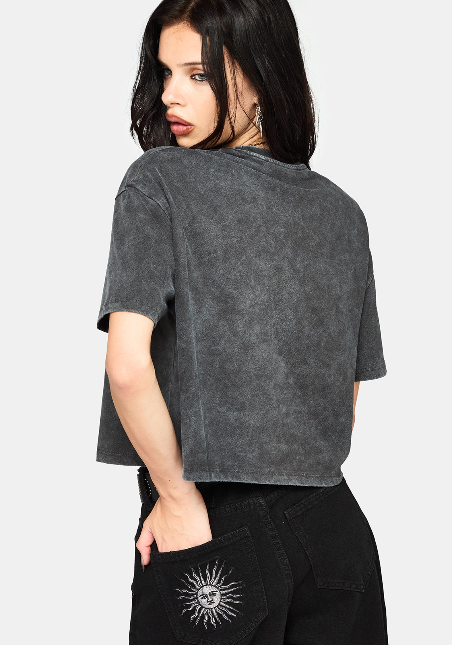 Lunar Sword Embroidered Boxy Tee