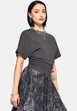 Deni Ruched Short Sleeve Top