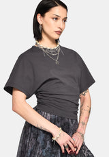 Deni Ruched Short Sleeve Top