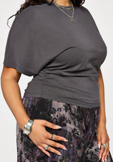 Deni Ruched Short Sleeve Top