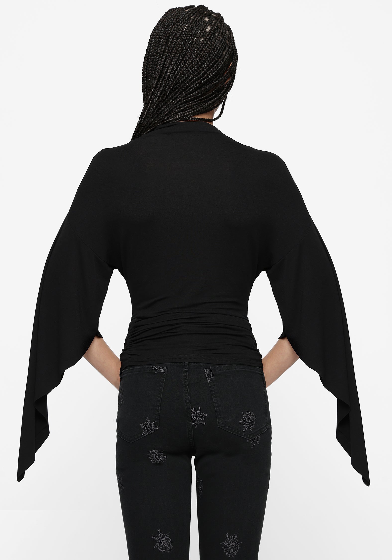 Leela Cape Ruched Top