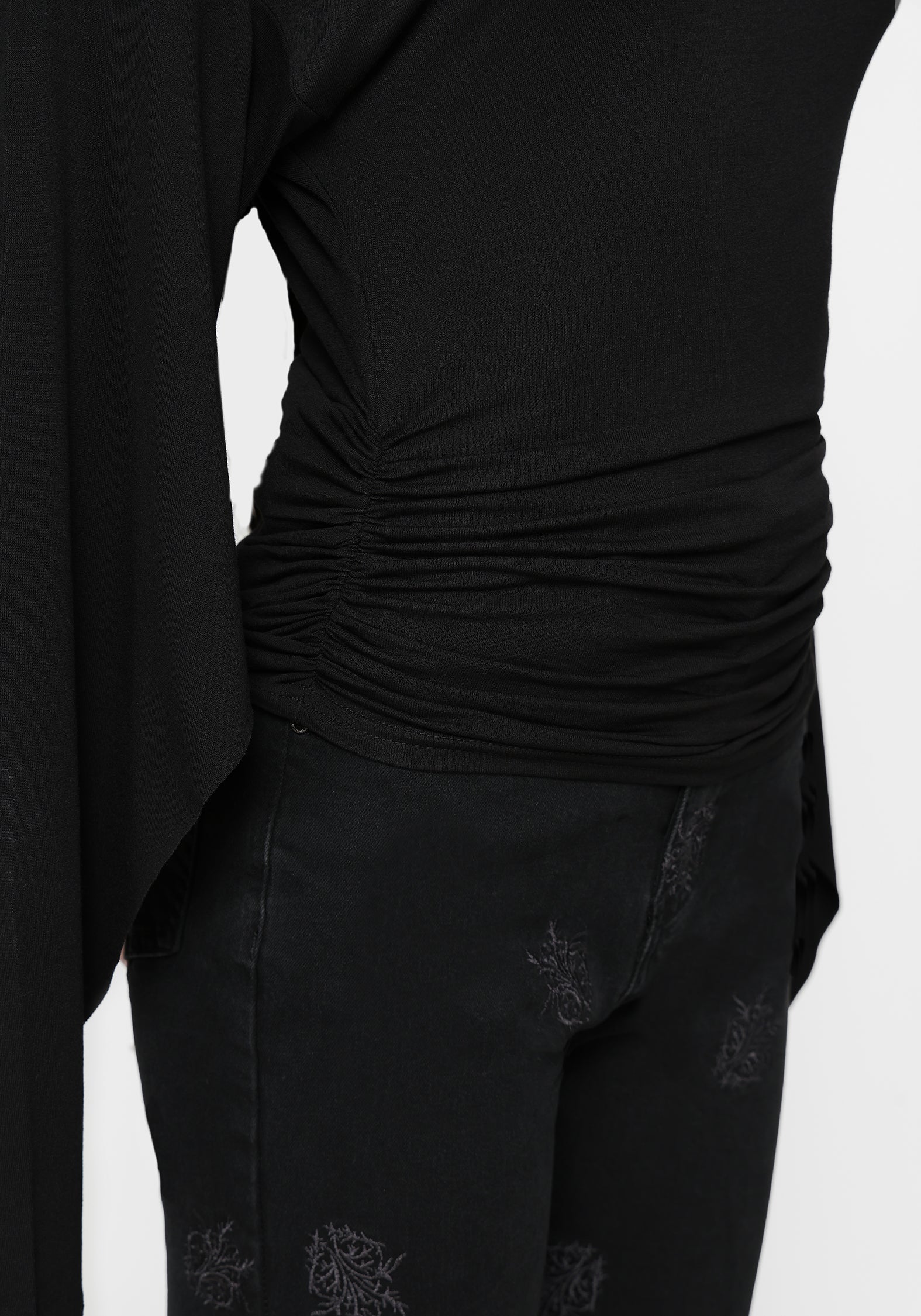 Leela Cape Ruched Top