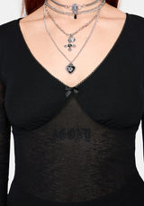 Verity Mesh V Neck Top