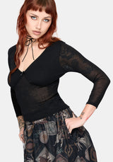 Verity Mesh V Neck Top