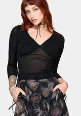 Verity Mesh V Neck Top