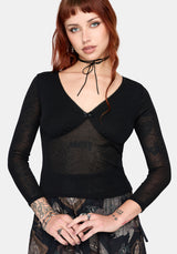 Verity Mesh V Neck Top