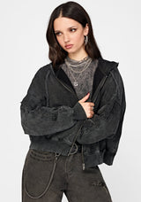Noctis Applique Embroidered Zip Up Hoodie