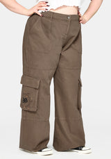 Ophidian Snake Embroidered Cargo Trousers