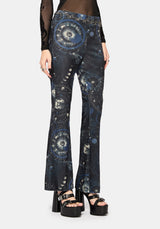 Elise Celestial Velour Split Hem Flare