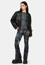 Elise Celestial Velour Split Hem Flare