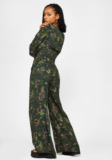 Noctaris Print Wide Leg Palazzo Trousers