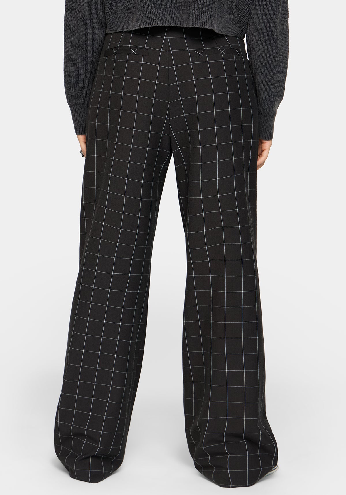 Brandi Check D-Ring Straight Leg Trouser