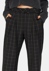 Brandi Check D-Ring Straight Leg Trouser