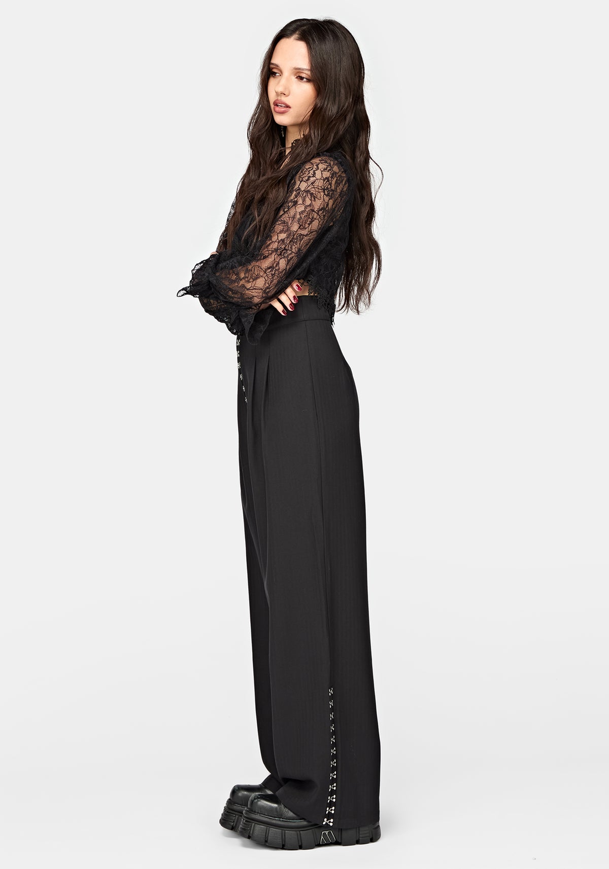 Reina Hook & Eye High Waisted Trouser