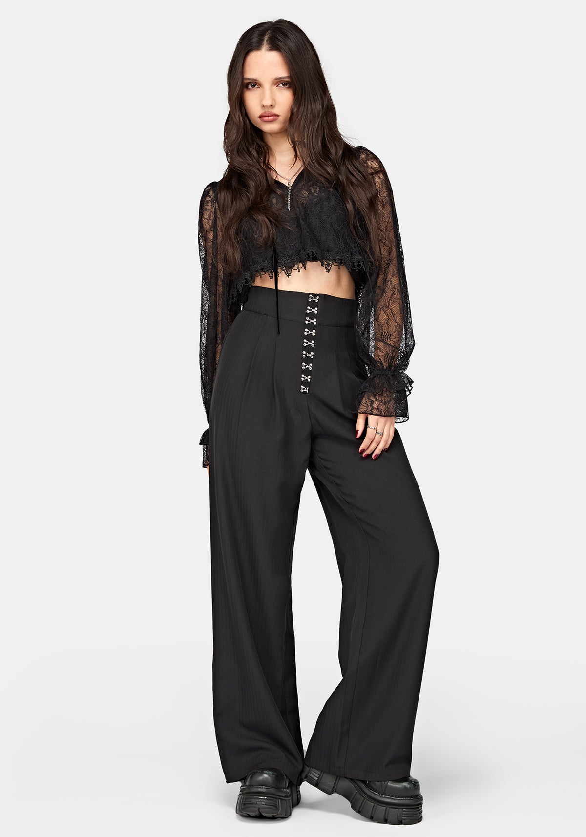 Reina Hook & Eye High Waisted Trouser