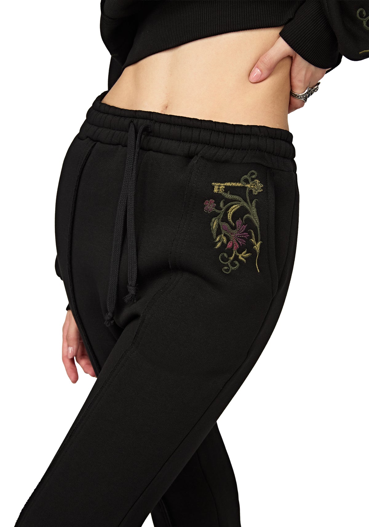 Ouro Embroidered Flared Jogger UK 6