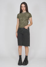 Eleni Mythology Print Ribbed Baby Tee