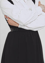 Nightingale Pinafore Midi Dress - Black