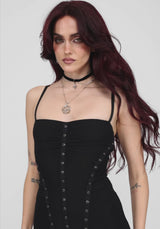 Virella Eyelet Detail Mesh Cami Midaxi Dress
