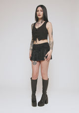 Katie Flocked Mini Skort