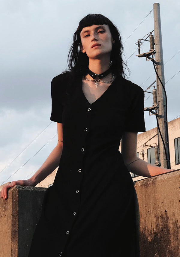 Obsidian Jersey Dress