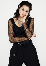 Lycia Lace Flared Sleeve Corset