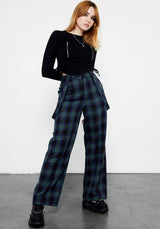 Rebel Wide Leg Plaid Trousers