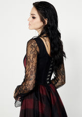 Lycia Lace Flared Sleeve Corset