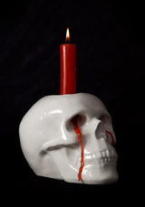 CRYING SKULL CANDLE HOLDER