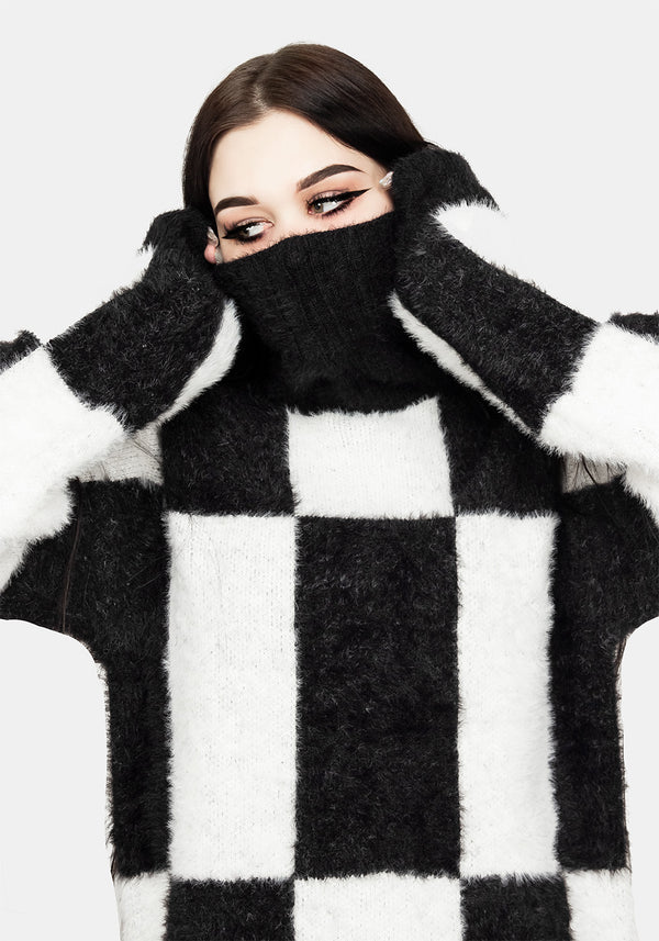 Two-Tone Checkerboard Jumper