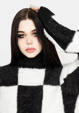 Two-Tone Checkerboard Jumper