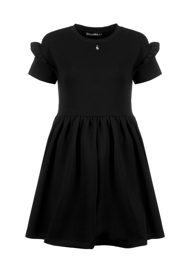 Power Frill Sleeve Skater Dress