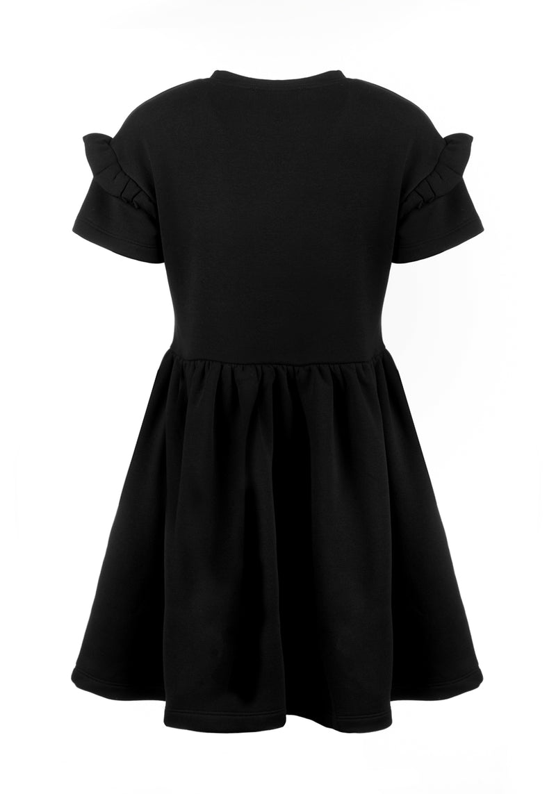 Power Frill Sleeve Skater Dress