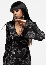 Zodiac Flare Sleeve Mini Dress