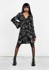 Zodiac Flare Sleeve Mini Dress