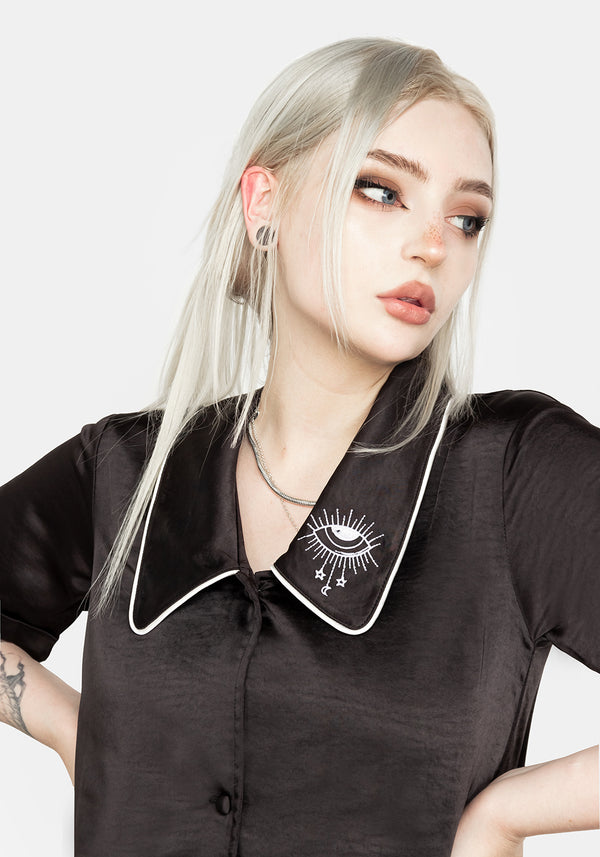 LULLABY COLLARED PYJAMA TOP