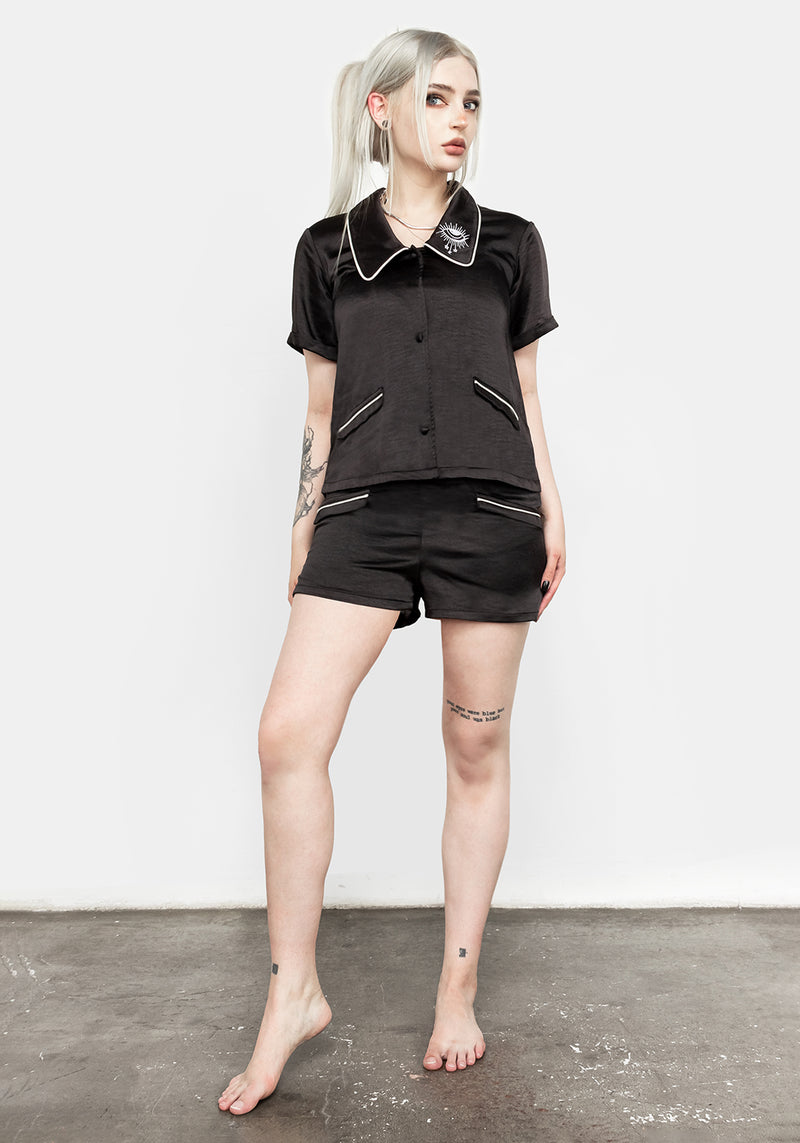 LULLABY COLLARED PYJAMA TOP