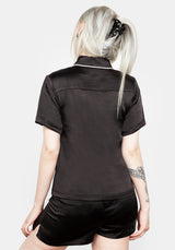 LULLABY COLLARED PYJAMA TOP