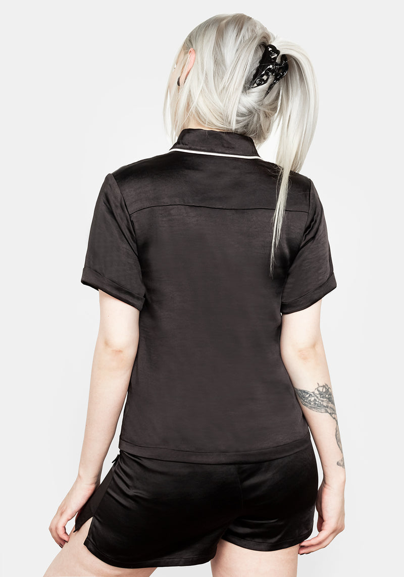 LULLABY COLLARED PYJAMA TOP